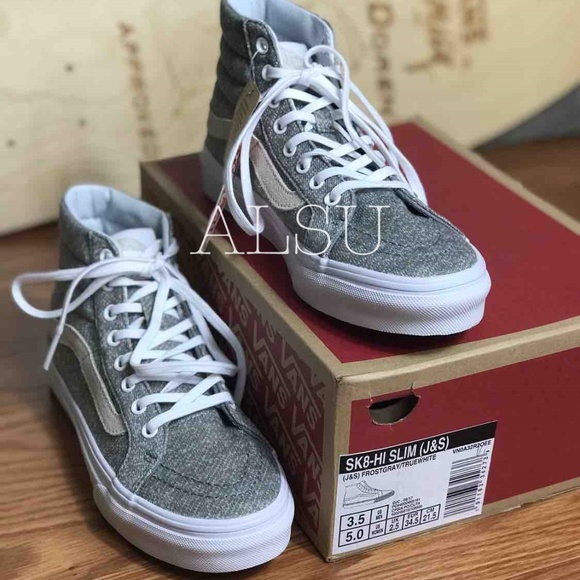 VANS SK8-HI Slim J&S Frost Grey Kid’s  AUTHENTIC - Picture 4 of 6